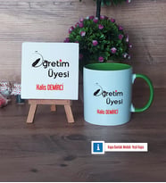 Öğretim Üyesi Dekoratif Taş, Kupa Bardak Kırmızı Hediye Öğretmenler Günü Hediyesi (Model 13)