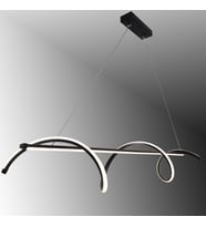 TT038-SY TT Aydınlatma Kıvrımlı Masa Üstü Modeli Siyah Led Avize (Çok Renkli)