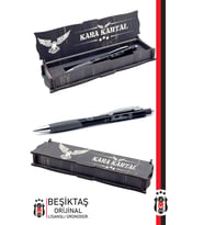Beşiktaş Orijinal Lisanslı Metal Gövde Versatil Uçlu Kalem 0.7 Ahşap Kutulu (Siyah)