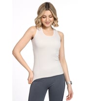 Gigotto Kadın Seamless Fitilli Atlet (Gri)