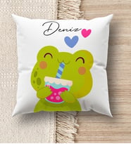 BK Gift Kişiye Özel İsimli Beyaz Kırlent Yastık, Ev Hediyesi, Ev Dekorasyonu, Dekoratif Hediye (Model 16)