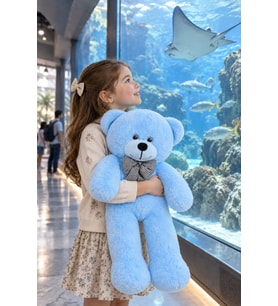 Pandamkee 80 Cm Sevgiliye Özel Hediyelik Ayı (Mavi)