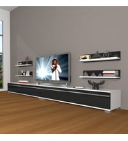 Decoraktiv Eko 360R Mdf Tv Ünitesi Tv Sehpası (Siyah - Beyaz)