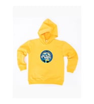 Batman baskılı kapüşonlu pamuklu kumaş çocuk sweatshirt (Sarı)