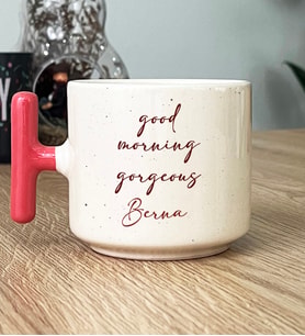 Kişiye Özel Good Morning Gorgeous Hediye T Kupa Bardak Sevgiliye Hediye (Pembe)