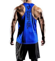 Ghassy Co. Erkek Dry Fit Y-Back Gym Fitness Sporcu Atleti GYM-101 (Mavi)