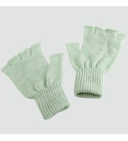 unisex ucu kesik yün elidiven (Yeşil)