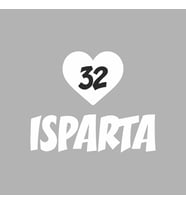 Kalpli 32 Isparta Araba Sticker siyah 20x15 CM (Beyaz)