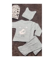 Baby Can Tatlı Kuzu Zıbın Seti (Mavi)