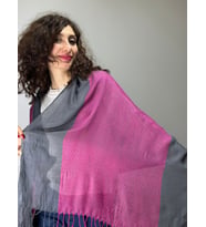 DESENLİ YUMUŞAK TASARIM KADIN ŞAL FULAR 160X65 CM (Pembe)