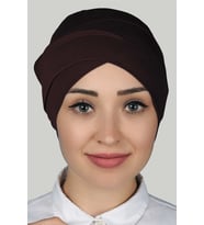 Çapraz Dış Tesettür Bonesi Penye (Bordo)