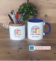 Doğum Günü Hediyesi Kalemlik, Kupa Bardak T Kişiye Özel Hediye (Model 6)