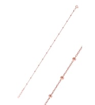 Kadın Gümüş Sık Toplu Top Zincir Bileklik DGN20713-714-715 (Rose)
