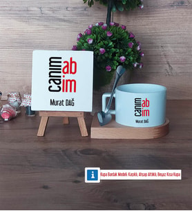 Abiye Hediye Dekoratif Taş, Kupa Bardak Kırmızı Hediye (Model 7)