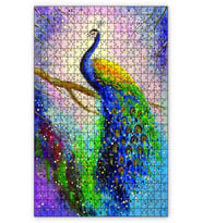 Cakapuzzle Tavus Kuşu Puzzle Yapboz MDF (Ahşap) (500 Parça)