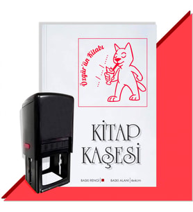 Kişiye Özel  Milkshake Cat Tarihli Kitap Kaşesi (Kırmızı)
