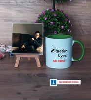 Öğretim Üyesi Fotoğraflı Dekoratif Taş, Kupa Bardak Beyaz Hediye Öğretmenler Günü Hediyesi (Model 14)