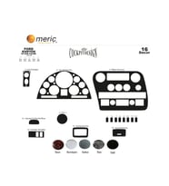 Meriç® Ford Cargo Ön Torpido Kaplama Maun 16 Parça 2004-2006 (Piano Black)