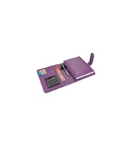 Organizer Ajanda Kılıflı A5 Tarihsiz Kareli 160 Yaprak 14x20 Defterli Ortadan Dilli Rainbow Vegan 17x22 cm (Lila)