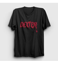 Presmono Unisex Beyaz Logo Dexter T-Shirt 188628tt (Siyah)