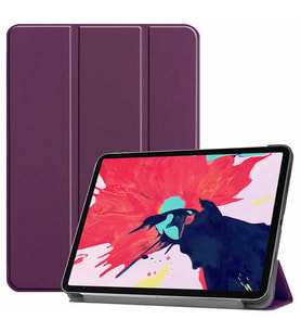 Apple iPad Air 10.9 2022 (5.Nesil) Smart Cover Standlı 1-1 Tablet Kılıf (Mor)