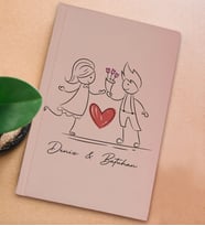 BK Gift Kişiye Özel Sevgili İsimli Sert Kapaklı Pudra Pembesi Defter, Sevgiliye Hediye, Doğum Günü Hediyesi, Anı Defteri (Model 2)