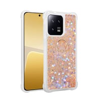 Xiaomi Mi 13 Pro Kılıf Zore Milce Simli Pullu Yüzüklü Kılıf (Gold)