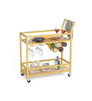 Remi Metal Servis Arabası (Gold)