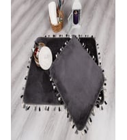 My Evilla Modern Dekoratif Multi Saçaklı Klozet Takımı 60x100 (Antrasit)