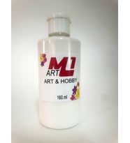 M1 ART  Akrilik Boya 140. gr--9 Renk Seçeneği, Ahşap, Tuval, Seramik , Duvar ,taş (Beyaz)