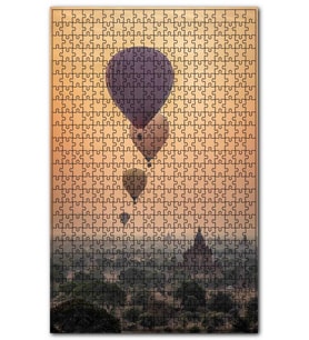 Cakapuzzle Sisler İçindeki Şehir Sıcak Hava Balonları Puzzle Yapboz MDF(Ahşap) (1000 Parça)