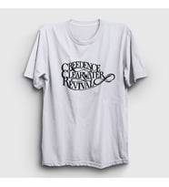 Presmono Unisex Sarı Logo Creedence Clearwater Revival T-Shirt 490538tt (Beyaz)