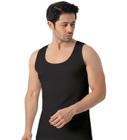 LÜX DRM 156 Erkek Fitilli Kaşkorse Atlet (Siyah)
