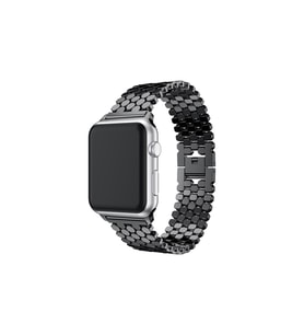 BİPOWER Apple Watch 42-44mm KRD16 Metal Kordon (Siyah)