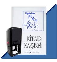 Kişiye Özel  Cute Cat 4 Tarihli Kitap Kaşesi (Mavi)
