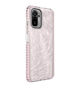 Xiaomi Poco M5S Kılıf Buzz Köşeleri Airbagli Prizmatik Tasarım (Pembe)