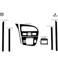 Meriç® Seat Leon Ön Torpido Kaplama Maun 8 Parça 2005-2010 (Piano Black)