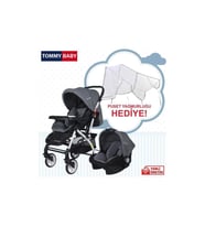 Tommybaby Eagle Travel (Seyahat) Sistem Bebek Arabası (Füme)