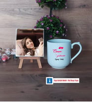 Öğretmene Hediye Fotoğraflı Dekoratif Taş, Kupa Bardak Beyaz Hediye Öğretmenler Günü Hediyesi (Model 5)