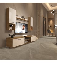 Decoraktiv Eko 5da Mdf Dvd Tv Ünitesi Tv Sehpası (Pera-Beyaz)