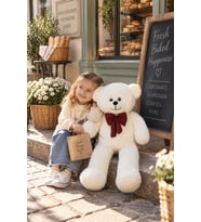 Pandamkee 80 Cm Sevgiliye Özel Hediyelik Ayı (Beyaz)