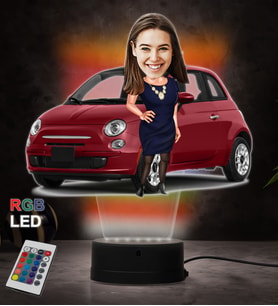 Doğum Günü Hediyesi,Sevgiliye Hediye, Kişiye Özel Fotoğraflı 500 Kadın Karikatür 3D Led Lamba (RGB)