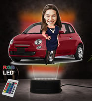 Doğum Günü Hediyesi,Sevgiliye Hediye, Kişiye Özel Fotoğraflı 500 Kadın Karikatür 3D Led Lamba (RGB)