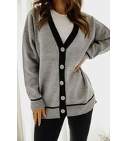 BADU KADIN GİYİM BASIC HIRKA (Gri)