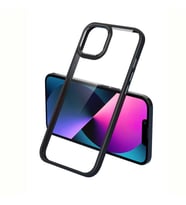 Uyumlu Model Apple iPhone 13 Pro Kılıf Sararmaz Defens Armour Krom Case (Siyah)