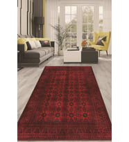 Dijital Kaymaz Taban Yıkanabilir Modern Renkli Salon Halısı Mutfak Halısı Yolluk ND-HT-649 (Bordo)