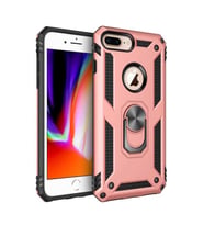 Uyumlu Model Apple iPhone 6 Plus 6S Plus Kılıf Yüzüklü Zırh Tank Vega (Rose)