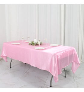 Saten Masa Örtüsü 140 x 240 (Pembe)