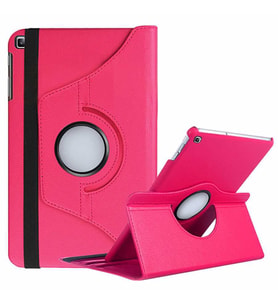 Samsung Galaxy Tab A8 10.5 SM-X200 2021 Kılıf 360 Dönebilen Standlı Case (Pembe)
