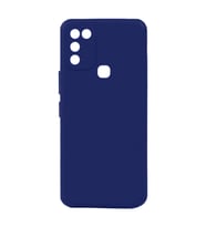 Infinix Hot 10 Play Kılıf Kamera Korumalı Silikon Rubber Arka Kapak (Lacivert)